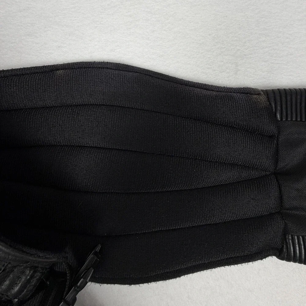 Torian Chopper Leathers Mens Black Leather Kidney Belt Utility Pockets Size M